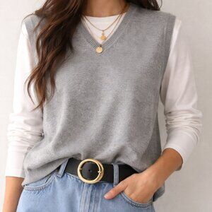 Banana Republic Cotton Cashmere vest Grey Mens Small | Styled womens Oversized